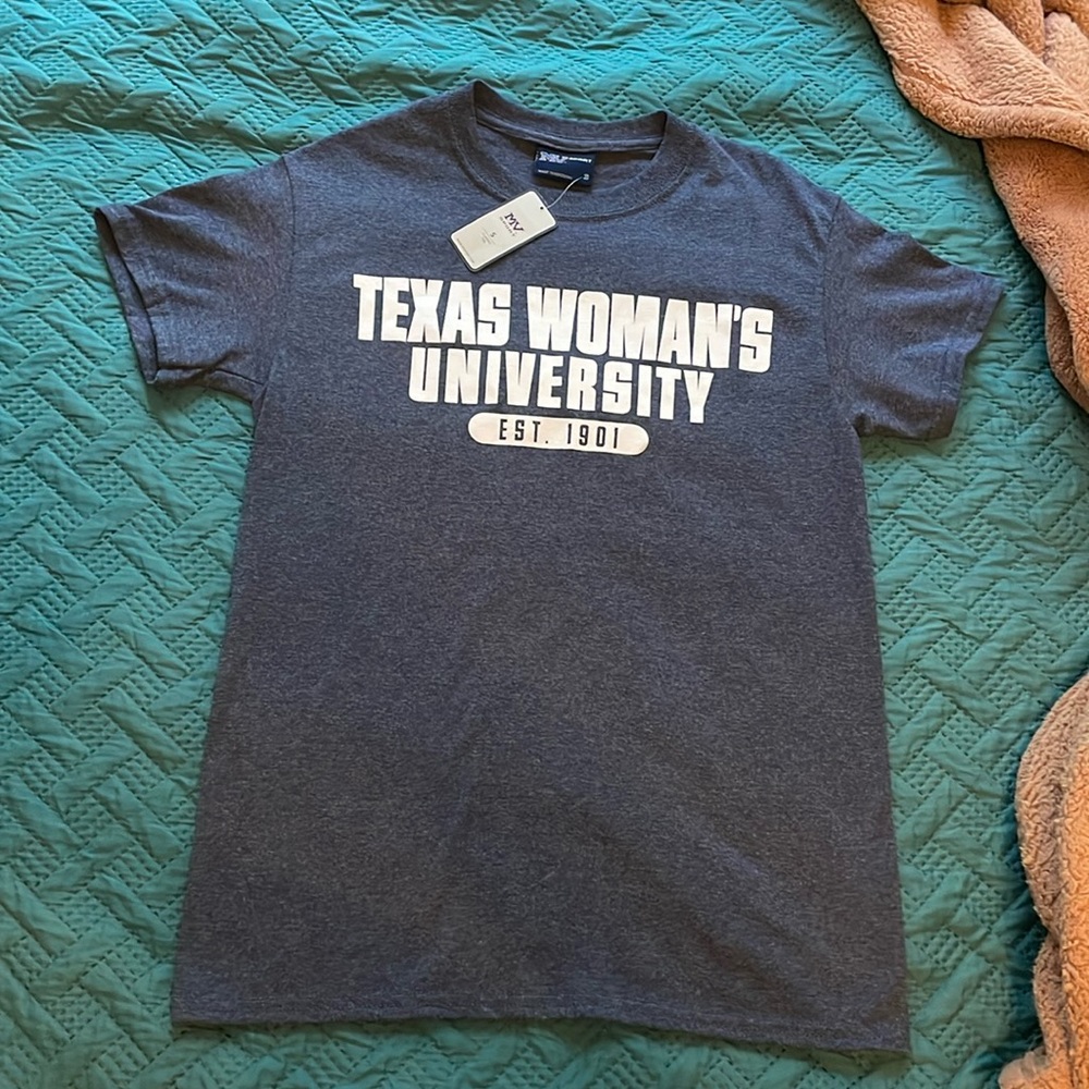Blue Texas Woman’s University TWU T shirt NWTs